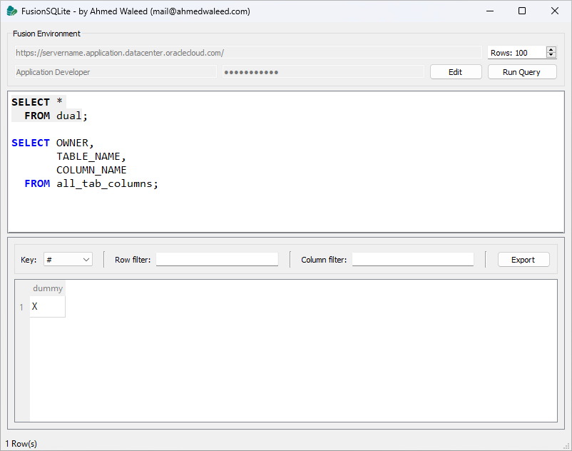 SQL Queries on Oracle Fusion
